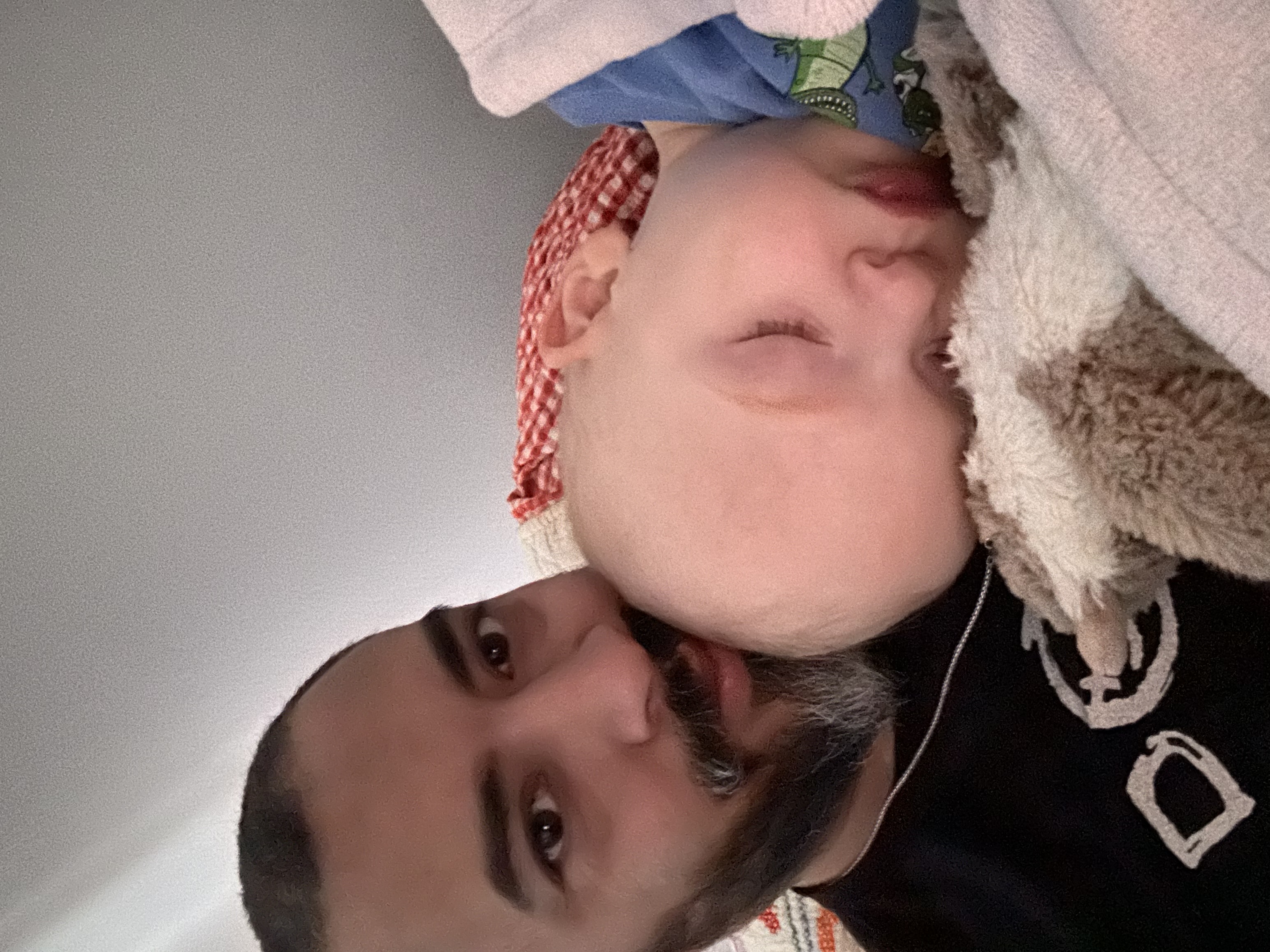 A picture of my son napping on me.